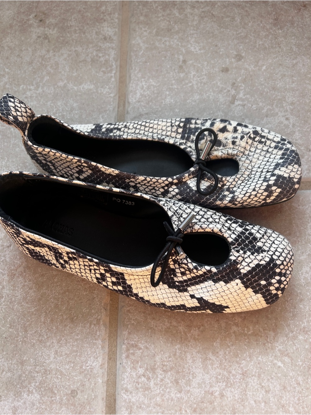 Aloha Snake-Print Ballet Flats size 8 - Picture 6 of 6